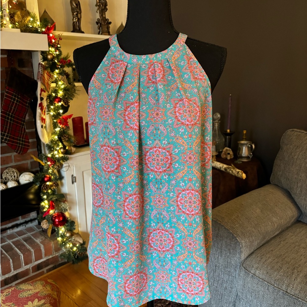 Cynthia Rowley Multicolor Print Top size M